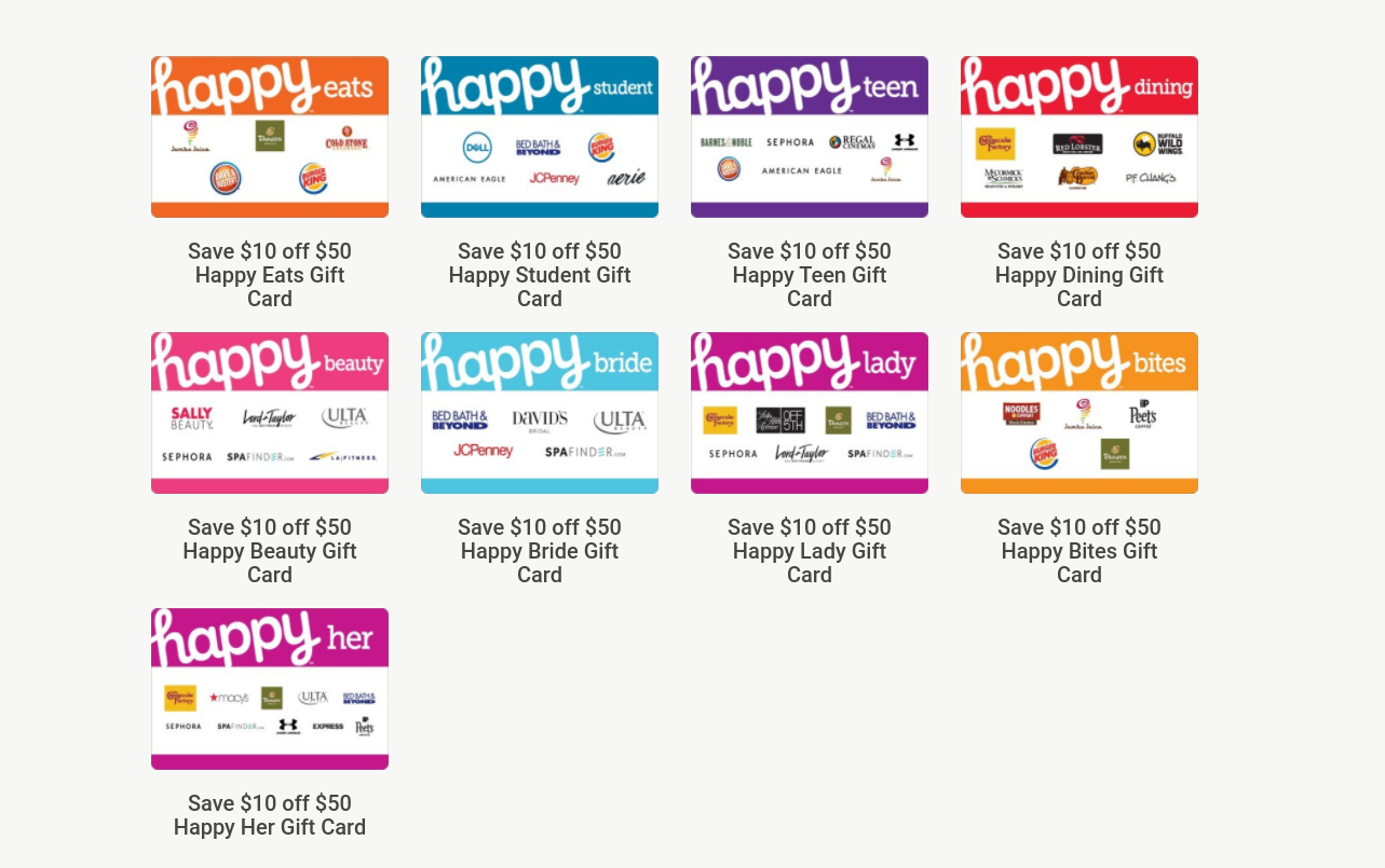 a group of gift cards