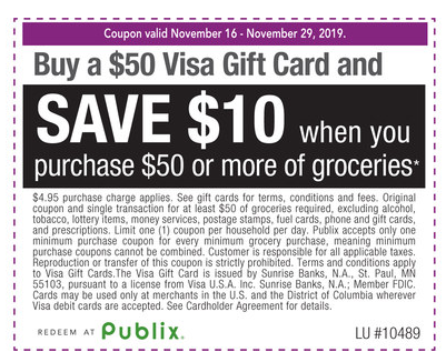 a coupon for a gift card