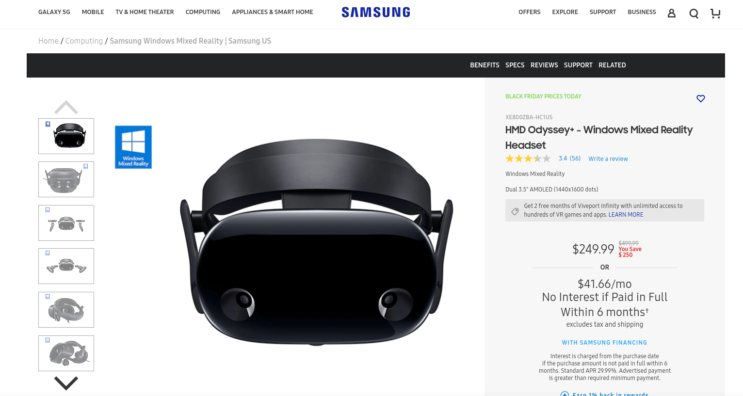 a black virtual reality headset