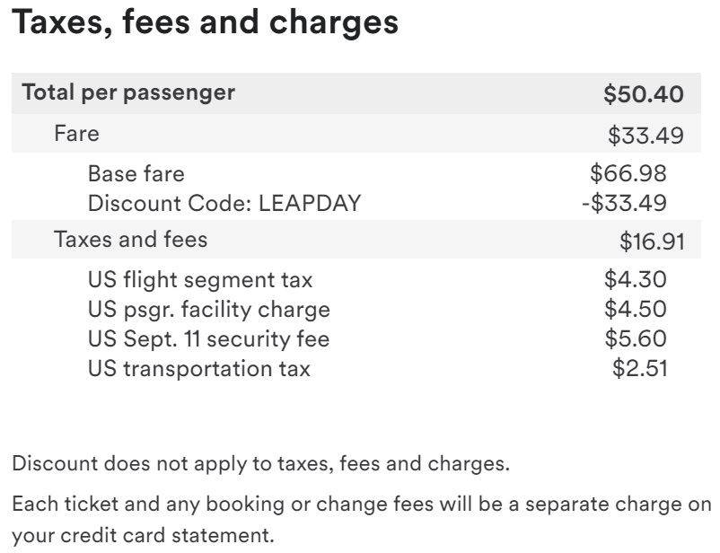 Alaska Airlines ORD-SEA Price Breakdown