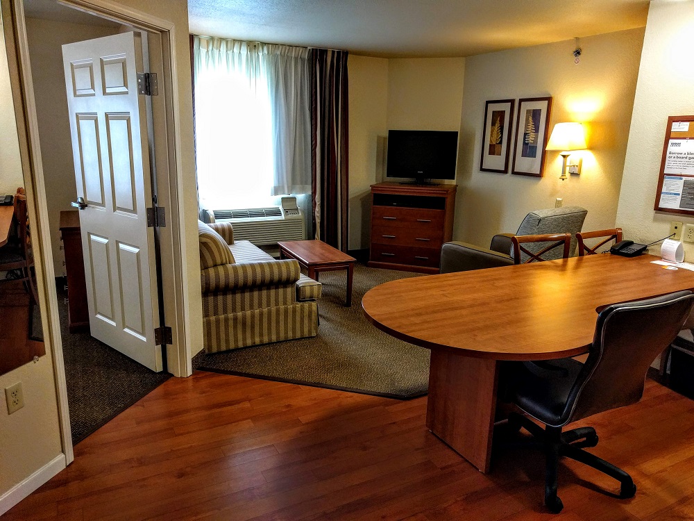 1 bedroom suite at the Candlewood Suites Springfield, IL