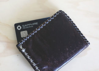 a wallet and a credit card