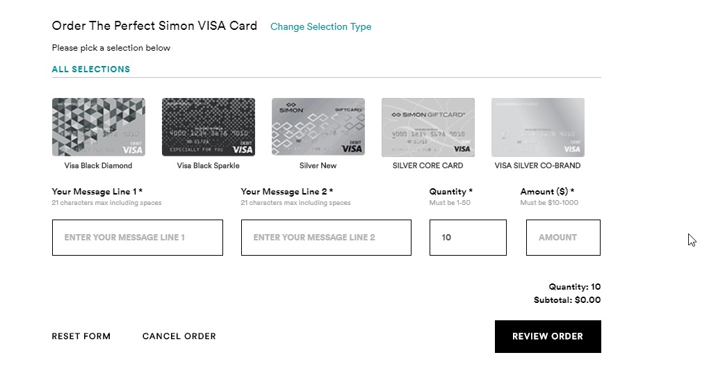 simon visa gift card balance