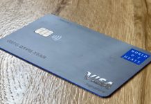 a credit card on a table