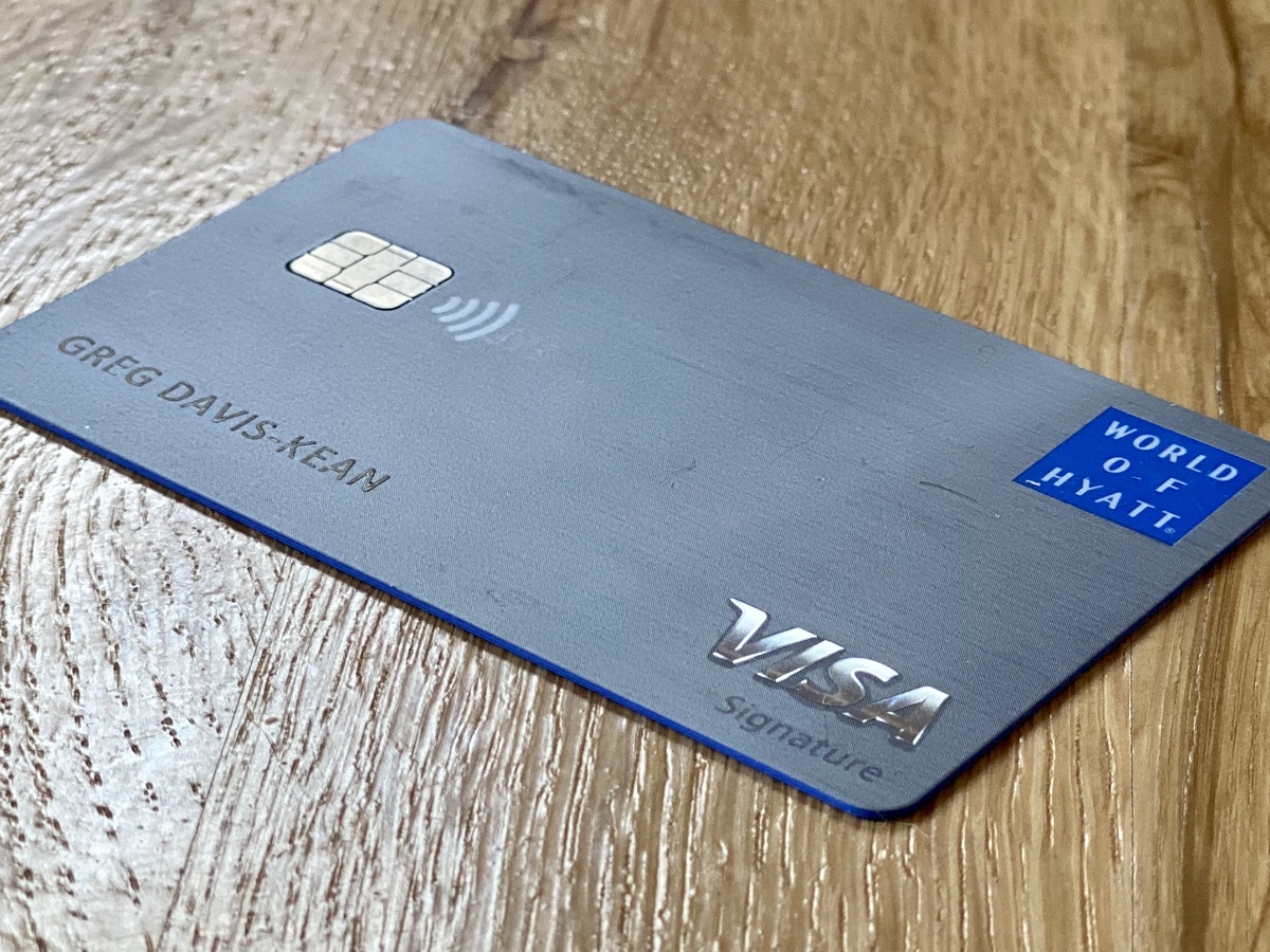 a credit card on a table