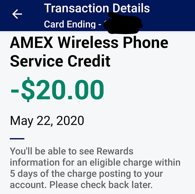 Google Fi Amex Platinum statement credit - wireless