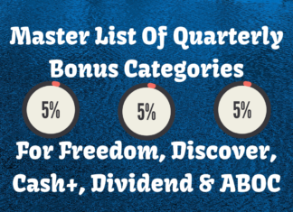 Master List Of Quarterly Bonus Categories For Freedom, Discover, Cash+, Dividend & ABOC