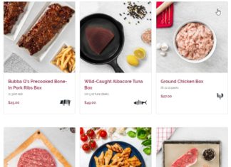 a screenshot of a food menu