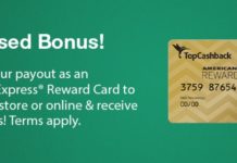 TopCashback American Express Gift Card 5% Bonus