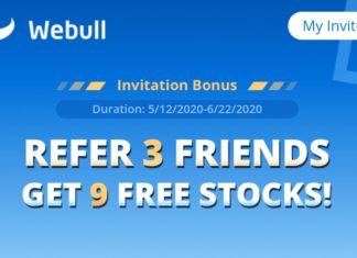 Webull Refer 3 Friends & Earn 9 Stocks