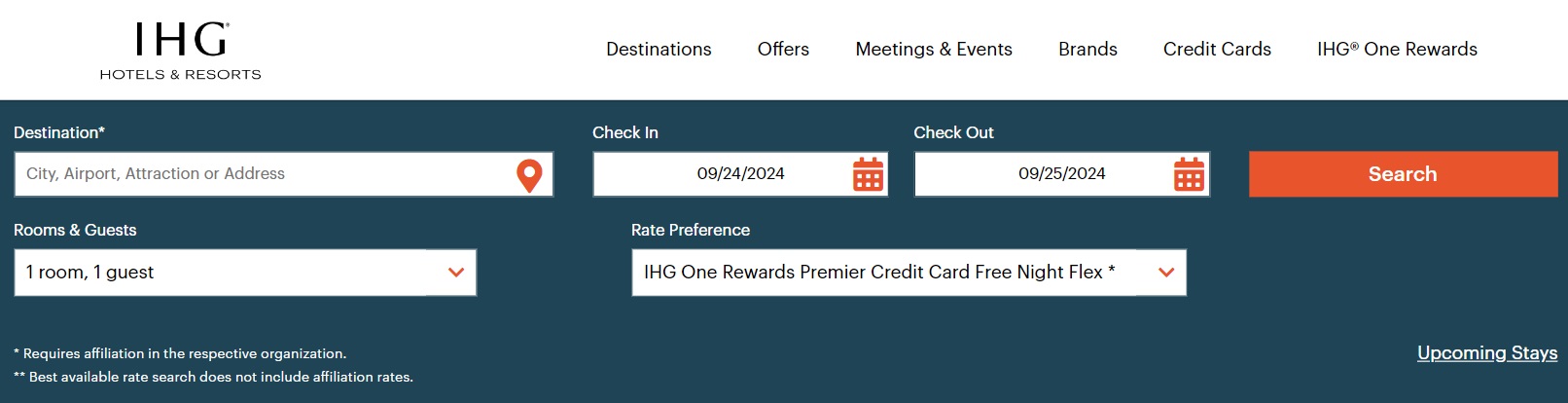 IHG free night certificate