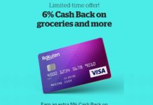 Rakuten 6% Cashback Groceries, Restaurant & Mobile Purchases
