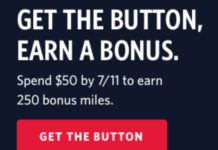 Delta SkyMiles Shopping Portal 250 Bonus Miles When Spending $50 Button