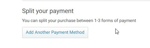 a screen shot of a payment method