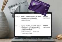 a laptop with credit cards flying out of it