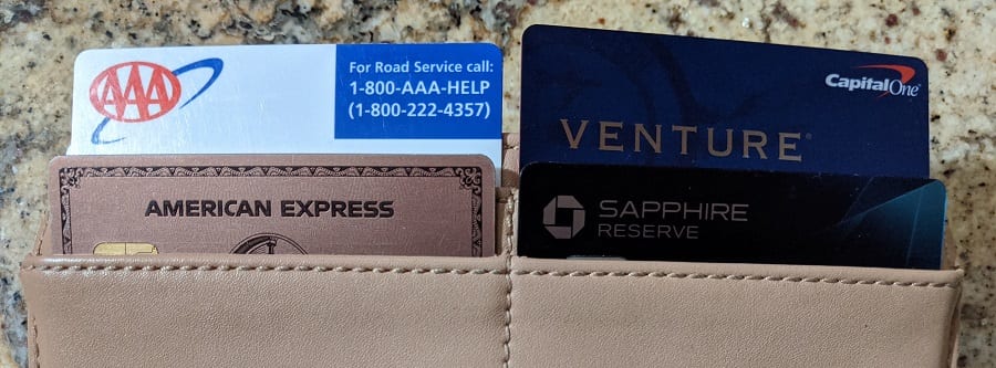 a group of business cards in a wallet