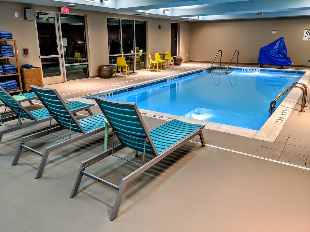 Saline swimming pool at the Home2 Suites Chantilly Dulles Airport, VA