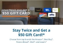 Choice Privileges Stay Twice Earn 8,000 Points $50 Gift Card