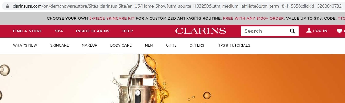 Clarins Shopping Portal