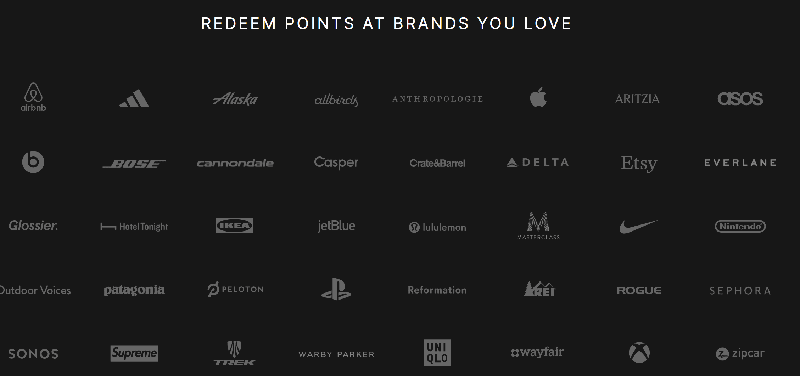 a screenshot of a black background with many logos