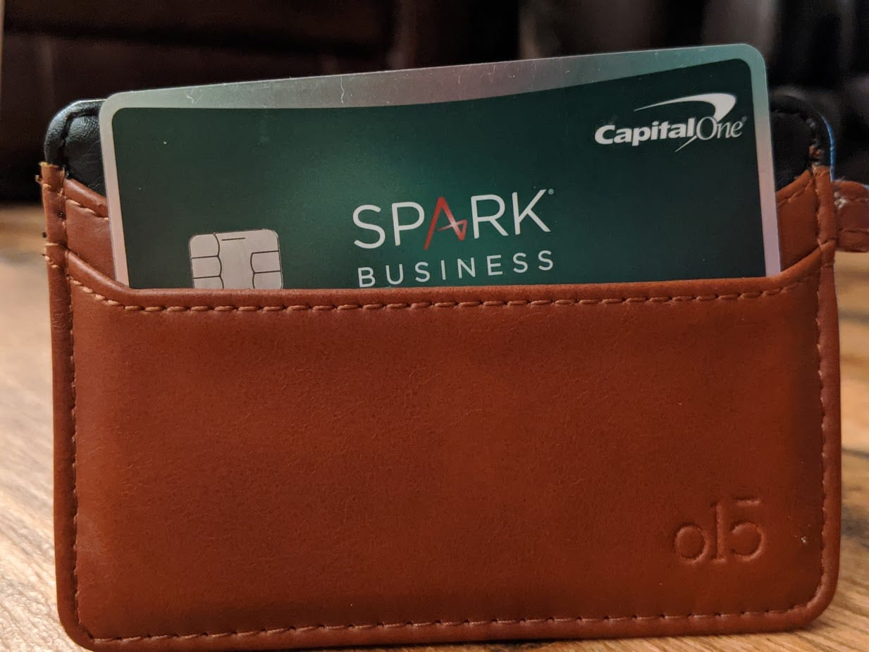 a card in a wallet