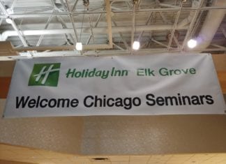 a sign from the ceiling