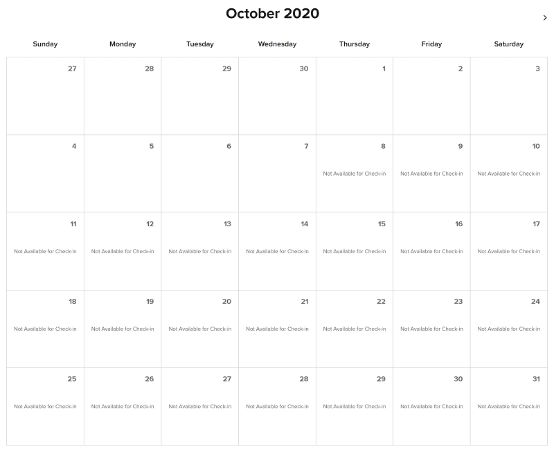 a calendar with white squares and black text