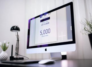 a computer on a desk