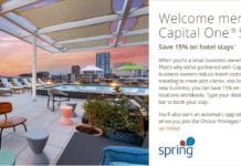 Capital One Spring Choice Hotels Landing Page