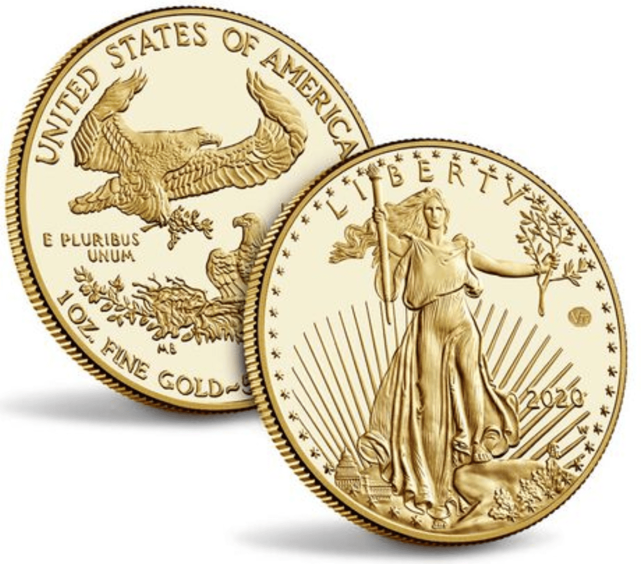 a gold coins with a picture of a woman and a bird