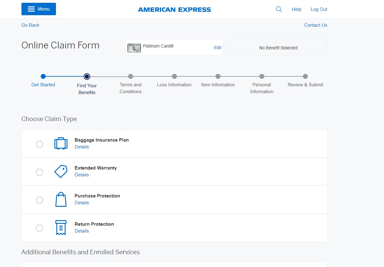 Amex purchase protection choose coverage type