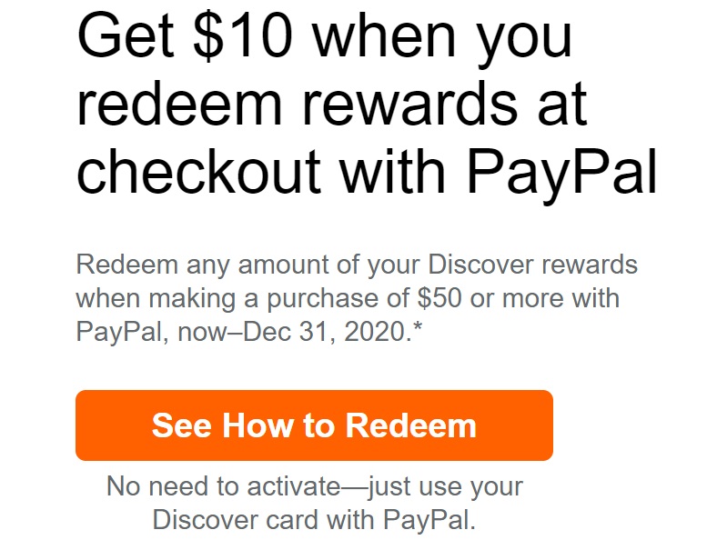 Discover PayPal bonus