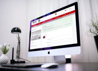 a computer on a desk