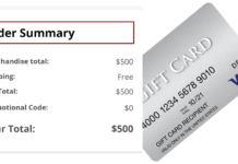 a close-up of a gift card