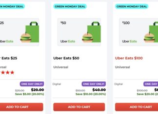 screens screenshot of a food order