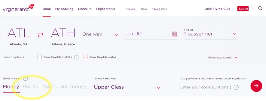 a screenshot of a flight schedule