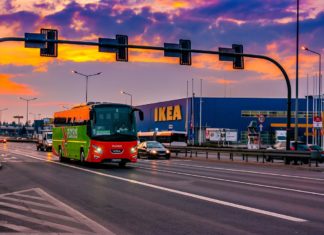 a bus on the road