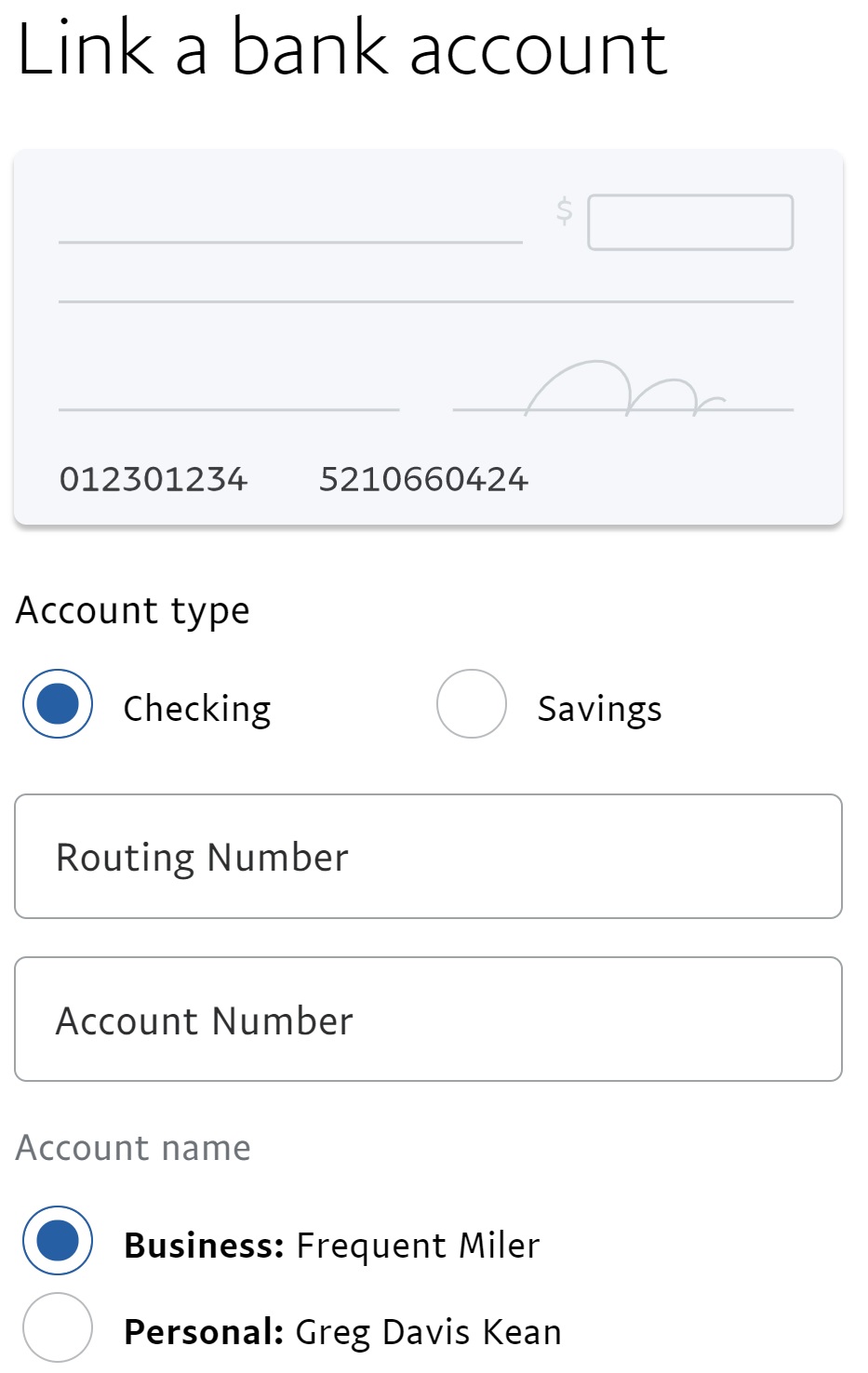a screenshot of a mobile banking account