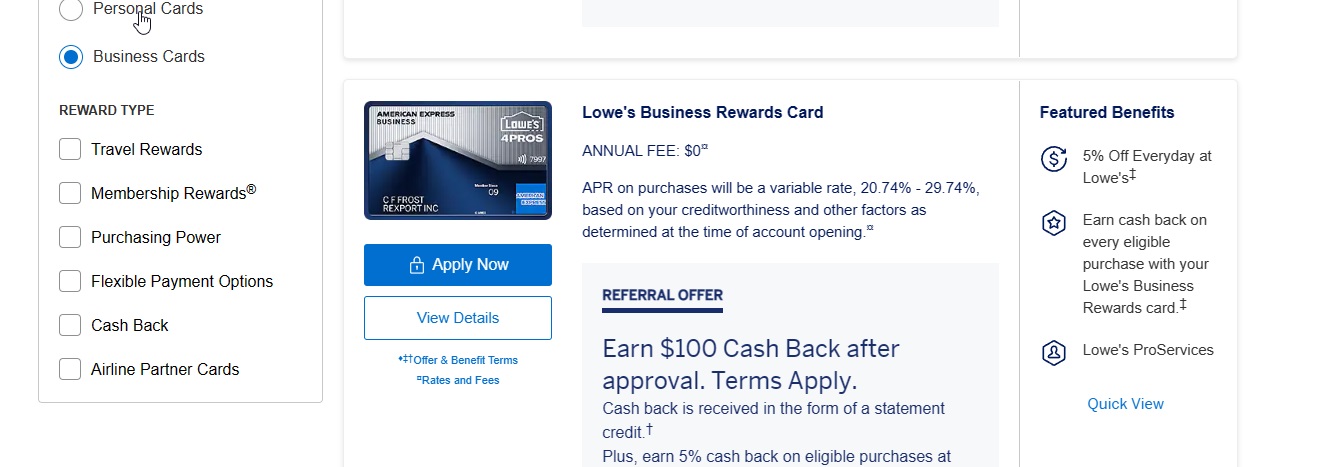 a screenshot of a credit card