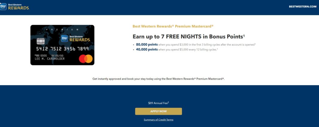 a screenshot of a blue and white card