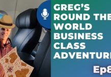 a black leather chair with a map on it