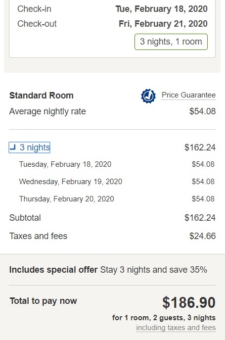 Hotelsdotcom Candlewood Suites rate confirmation