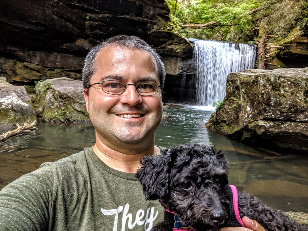 Me and Truffles at Dog Slaughter Falls