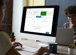 a person typing on a computer