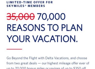 Delta Vacations Promotion SMDOLLARS SMBONUS