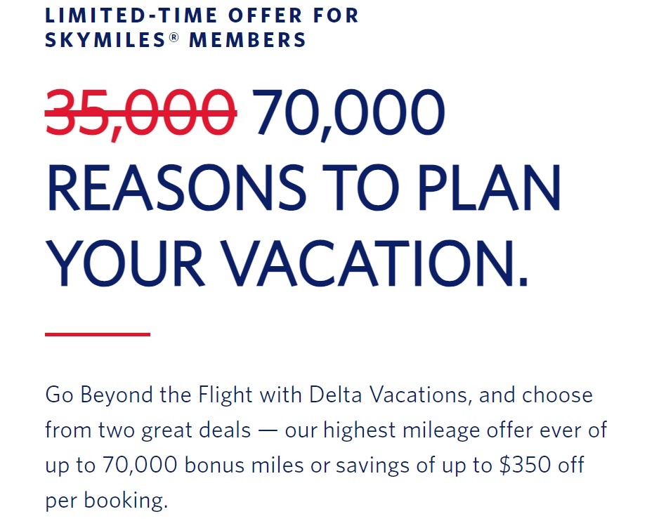 Delta Vacations Promotion SMDOLLARS SMBONUS