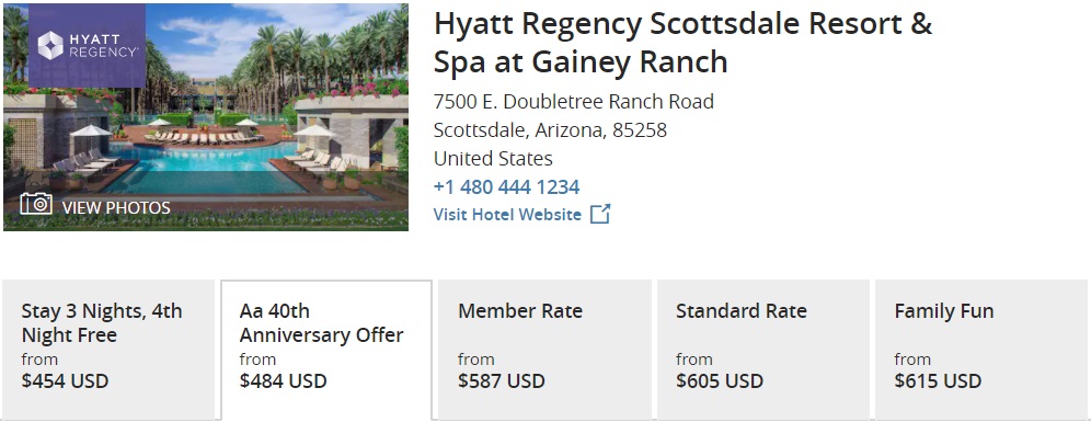 Hyatt Regency Scottsdale Resort & Spa pricing