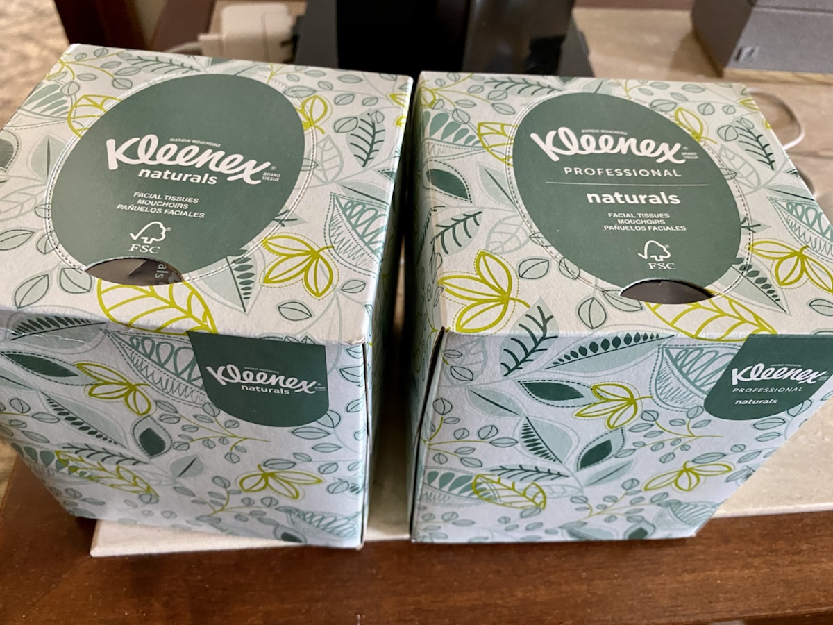two boxes with a design on them