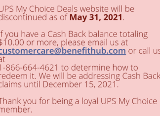 UPS My Choice Deals closure