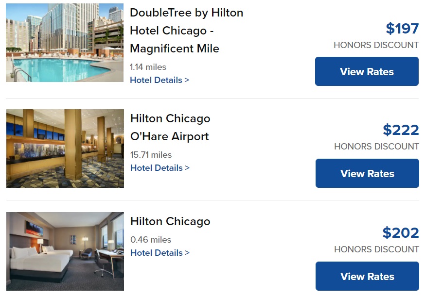 Capital One Spring Priceline - Actual Hilton Pricing